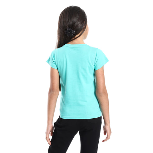 Diadora Girls Cotton Printed T-Shirt